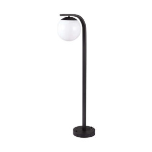 E27 Pole Lamp Holder Opal PC Matt Black Body