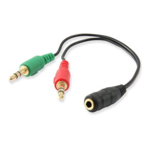 EWENT CAVO AUDIO JACK 3,5" F 4P A 2 JACK 3,5 M 3P EC1642