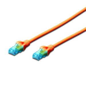 EWENT CAVO DI RETE U/UTP PATCH CORD 0,25MT CAT 5e COLOR ARANCIO IM1133