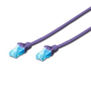 EWENT CAVO DI RETE U/UTP PATCH CORD 0,25MT CAT 5e COLOR VIOLA IM1134