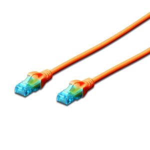 EWENT CAVO DI RETE U/UTP PATCH CORD 0,5MT CAT 5e COLOR ARANCIO EW-5U-005O IM1144