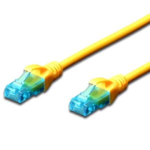 EWENT CAVO DI RETE U/UTP PATCH CORD 0,5MT CAT 5e COLOR GIALLO EW-5U-005Y IM1141