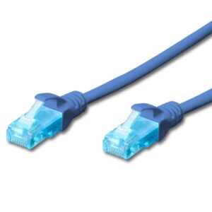 EWENT CAVO DI RETE U/UTP PATCH CORD 1MT CAT 5e COLOR BLU EW-5U-010B IM1148