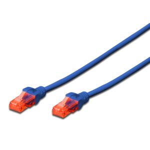 EWENT CAVO DI RETE U/UTP PATCH CORD 5MT CAT 6 COLOR BLU EW-6U-050B IM1025