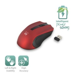 EWENT MOUSE OTTICO WIRELESS RED 1000DPI EW3227