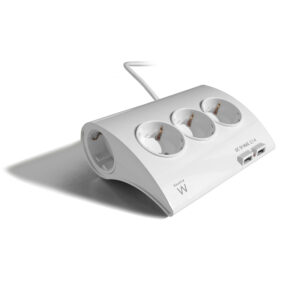 EWENT MULTIPRESA DA SCRIVANIA 5PRESE SCHUKO + 2 PORTE USB EW3935