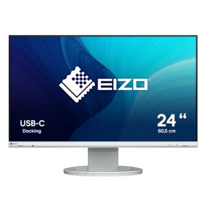 Eizo Monitor 23,8 Led Ips 16:9 Fhd 5Ms 250 Cdm, Dp/Hdmi, Usb-C, Pivot, Flexscan Ev2480-Wt, Bianco