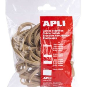 Elastici in Caucciù Naturale Apli Elastic - Ø 160 x 5mm - Grande Elasticità e Resistenza - Contenuto 100 G