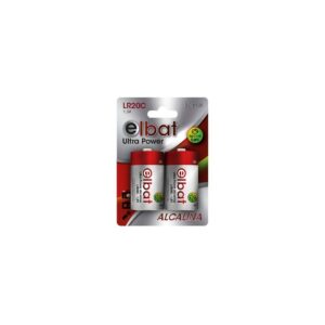 Elbat Confezione da 2 batterie alcaline LR20C