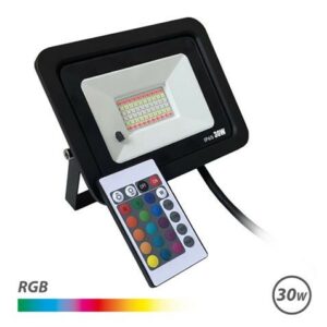 Elbat Faretto Led RGB 30W - Telecomando - IP65 - Ideale per Esterno