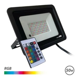 Elbat Faretto Led RGB 50W - Telecomando - IP65 - Ideale per Esterni