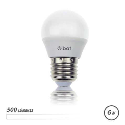 Elbat Lampadina LED G45 - 6W - 500lm - E27 - Luce Bianca