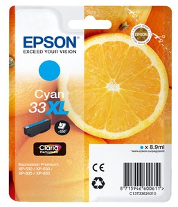 Epson Oranges Cartuccia Ciano T33XL Claria Premium