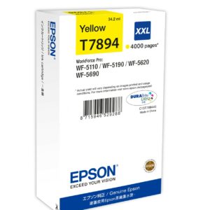 ORIGINALE Epson Cartuccia d'inchiostro giallo C13T789440 T7894 XXL 4000 pagine 34,2ml XXL