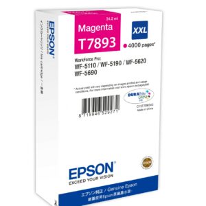 ORIGINALE Epson Cartuccia d'inchiostro magenta C13T789340 T7893 XXL 4000 pagine 34,2ml XXL