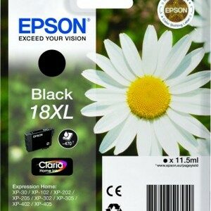 ORIGINALE Epson Cartuccia d'inchiostro nero C13T18114012 18 XL 470 pagine 11,5ml Cartuccie d?inchiostro XL