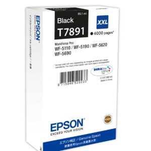 ORIGINALE Epson Cartuccia d'inchiostro nero C13T789140 T7891 XXL 4000 pagine 65,1ml XXL