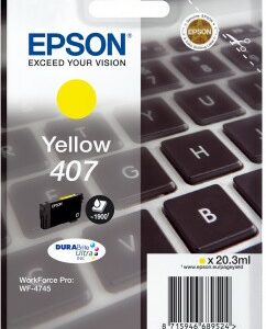 ORIGINALE Epson Cartuccia d'inchiostro giallo C13T07U440 407 1900 pagine 20,3ml