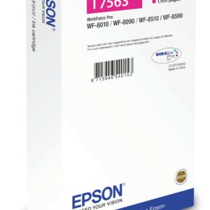 Epson Cartuccia Magenta C13T756340 T7563 1500 COPIE 14ML ORIGINALE