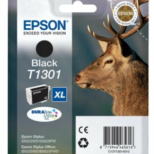 ORIGINALE Epson Cartuccia d'inchiostro nero C13T13014012 T1301 XL 945 pagine 25,4ml