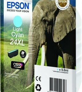 ORIGINALE Epson Cartuccia d'inchiostro ciano (chiaro) C13T24354012 24 XL 740 pagine 9,8ml XL