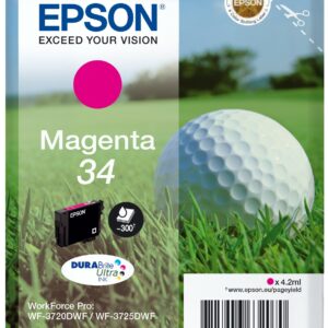 ORIGINALE Epson Cartuccia d'inchiostro magenta C13T34634010 34 300 pagine 4,2ml