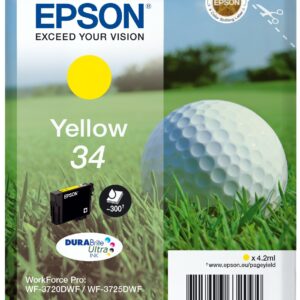 ORIGINALE Epson Cartuccia d'inchiostro giallo C13T34644010 34 300 pagine 4,2ml