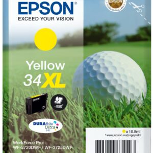 ORIGINALE Epson Cartuccia d'inchiostro giallo C13T34744010 34 XL 950 pagine 10,8ml