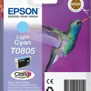 ORIGINALE Epson Cartuccia d'inchiostro ciano (chiaro) C13T08054011 T0805 350 pagine 7,4ml