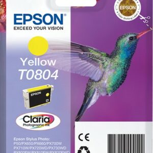 ORIGINALE Epson Cartuccia d'inchiostro giallo C13T08044011 T0804 520 pagine 7,4ml