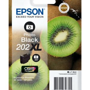 ORIGINALE Epson Cartuccia d'inchiostro Nero (Foto) C13T02H14010 202XL 800 pagine 7,9ml