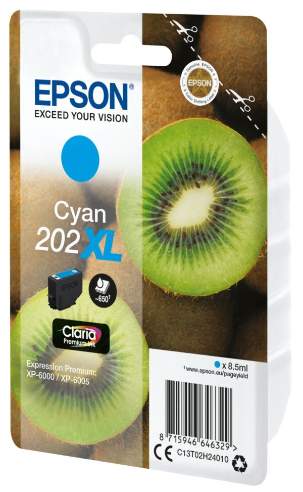 Epson Kiwi Singlepack ciano 202XL Claria Premium Ink