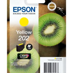 ORIGINALE Epson Cartuccia d'inchiostro giallo C13T02F44010 202 300 pagine 4,1ml