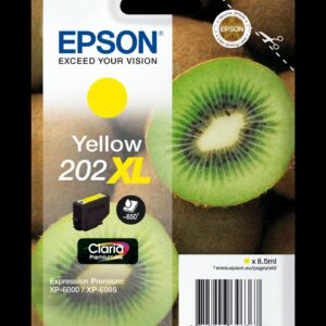 ORIGINALE Epson Cartuccia d'inchiostro giallo C13T02H44010 202XL 650 pagine 8,5ml