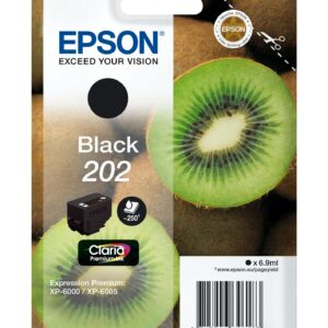 ORIGINALE Epson Cartuccia d'inchiostro nero C13T02E14010 202 250 pagine 6,9ml