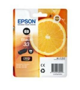 ORIGINALE Epson Cartuccia d'inchiostro Nero (Foto) C13T33414012 33 200 pagine 4,5ml per circa 200 foto