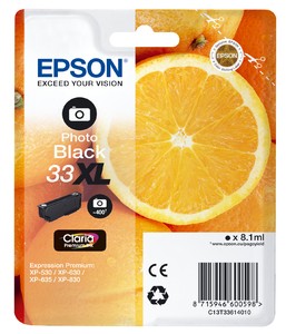 Epson Oranges Cartuccia Nero foto T33XL Claria Premium