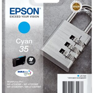 Epson Padlock Singlepack Cyan 35 DURABrite Ultra Ink