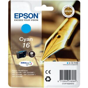 ORIGINALE Epson Cartuccia d'inchiostro ciano C13T16224012 16 165 pagine 3,1ml standard