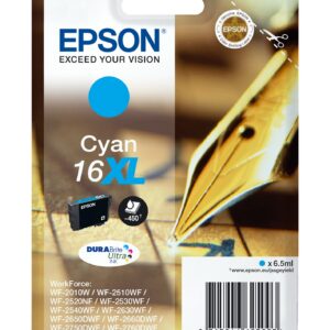 Epson Cart Ink Xl Ciano Per Wf-2510Wf, Wf-2520Nf, Wf-2530Wf Wf-2540Wf Serie 16Xl Penna E Cruciverba