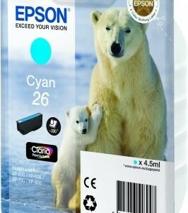 ORIGINALE Epson Cartuccia d'inchiostro ciano C13T26124012 26 300 pagine 4,5ml standard