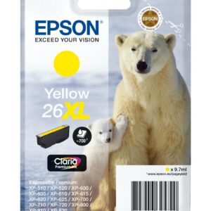 ORIGINALE Epson Cartuccia d'inchiostro giallo C13T26344012 26 XL 700 pagine 9,7ml Cartuccie d?inchiostro XL