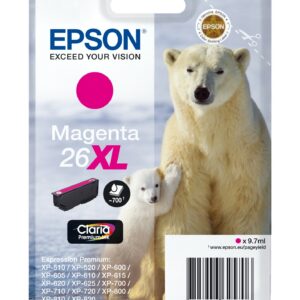 ORIGINALE Epson Cartuccia d'inchiostro magenta C13T26334012 26 XL 700 pagine 9,7ml Cartuccie d?inchiostro XL