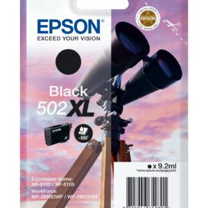 ORIGINALE Epson Cartuccia d'inchiostro nero C13T02W14010 502XL 550 pagine 9,2ml