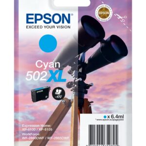 ORIGINALE Epson Cartuccia d'inchiostro ciano C13T02W24010 502XL 470 pagine 6,4ml