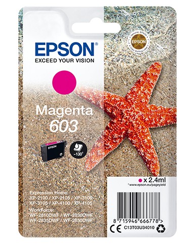 Epson Cartuccia Stella Marina Magenta Inkjet Alta Capacita C13T03U34010 No Blister