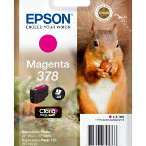 Epson Squirrel Singlepack Magenta 378 Claria Photo HD Ink