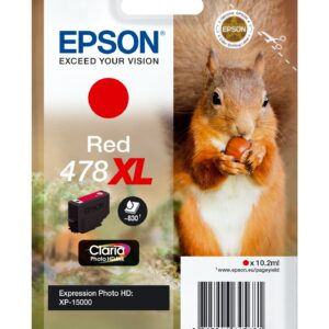 ORIGINALE Epson Cartuccia d'inchiostro Rosso C13T04F54010 478XL 830 pagine 10,2ml