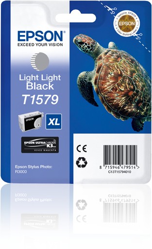 ORIGINALE Epson Cartuccia d'inchiostro lightlightblack C13T15794010 T1579 XL 23000 pagine 25,9ml