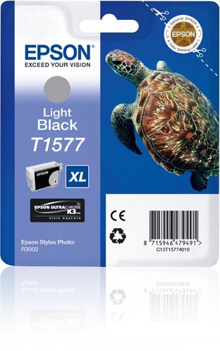 ORIGINALE Epson Cartuccia d'inchiostro lightblack C13T15774010 T1577 XL 23000 pagine 25,9ml